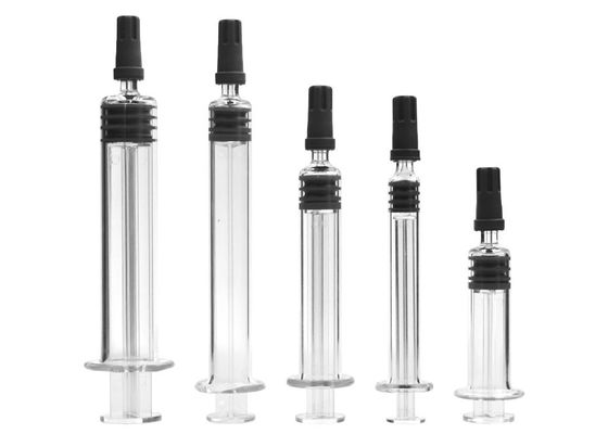 प्लास्टिक सवार गैर डिस्पोजेबल 200cc Borosilicate ग्लास सिरिंज