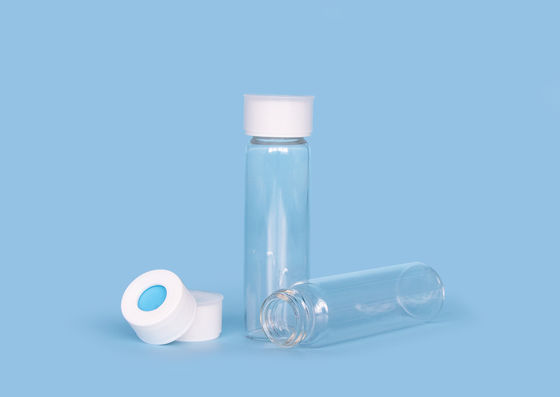ट्यूबलर यूवी प्रोटेक्शन ट्रांसपेरेंट GPI 40ml ग्लास शीशियाँ